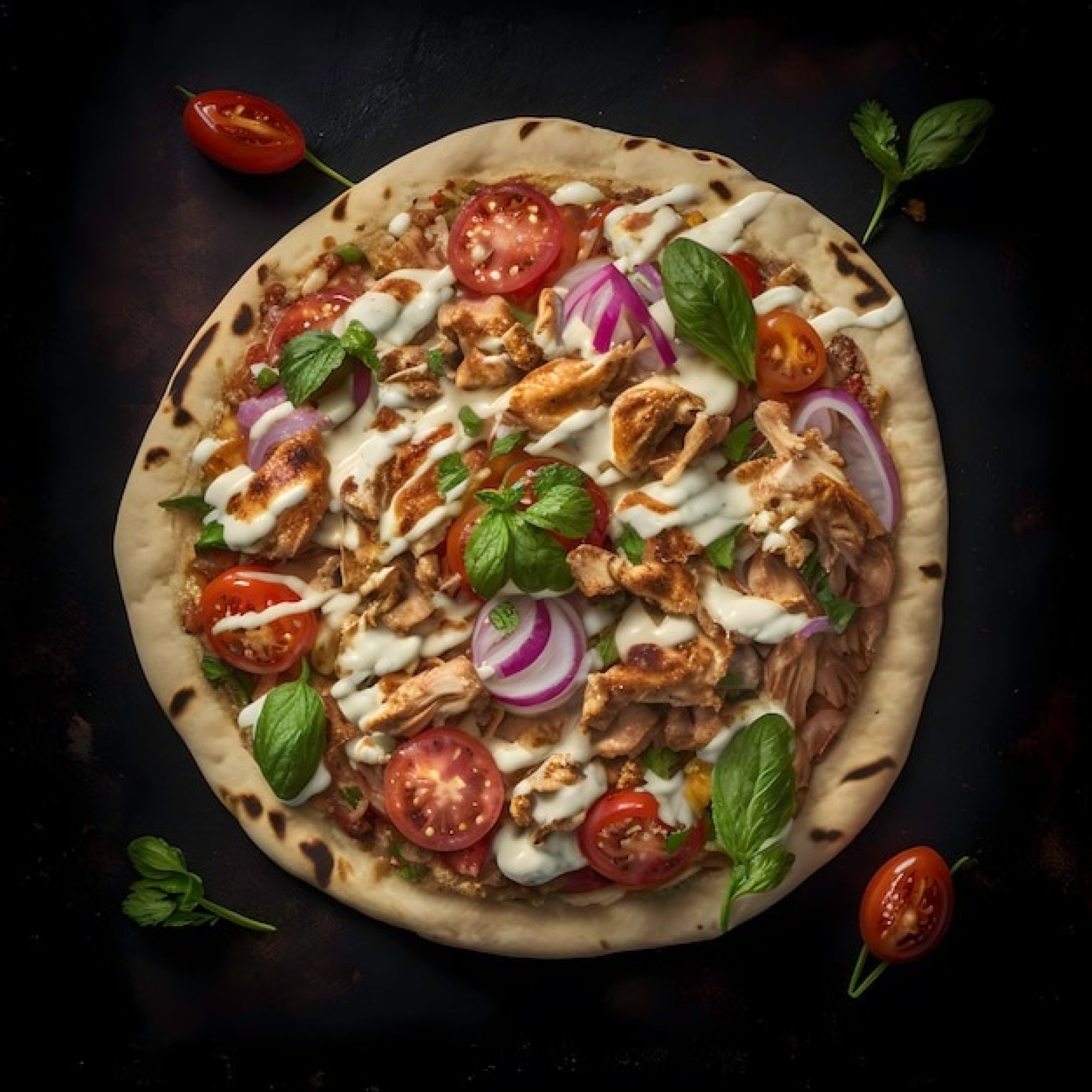 Regular Shawarma Pizza Chicken & Meat_173